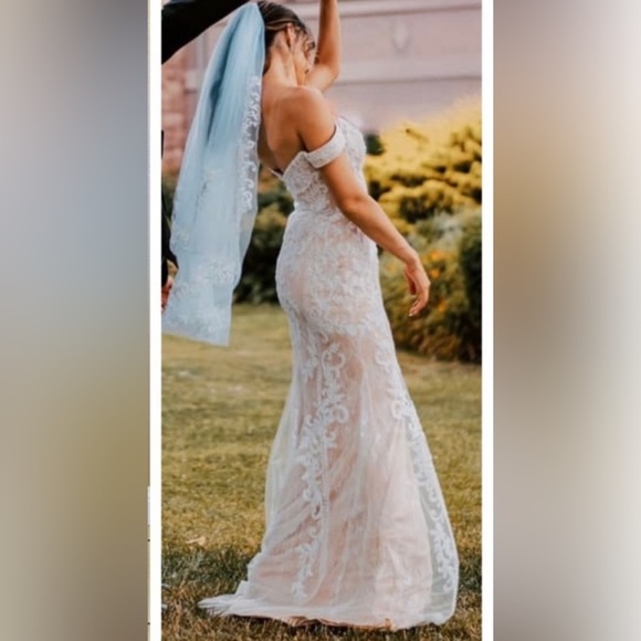 Lulus Luxe Promised Love White Beaded Lace Off-the-Shoulder Maxi Dress - Picture 3 of 10